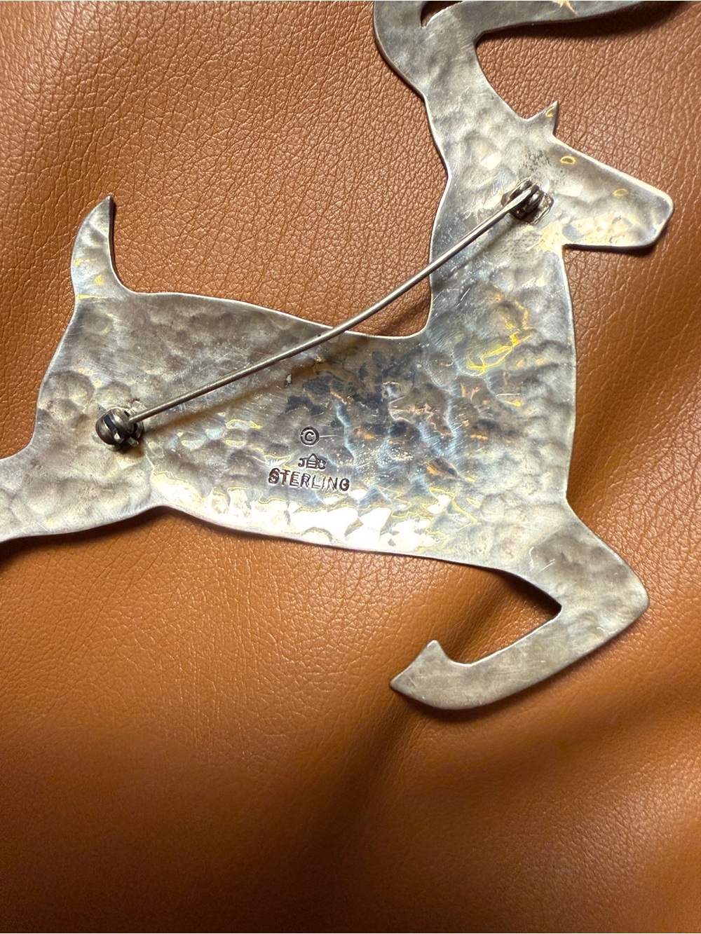 Vintage Jeep Collins Sterling Silver Reindeer Brooch Southwestern Deer Pin - Picture 5 of 9